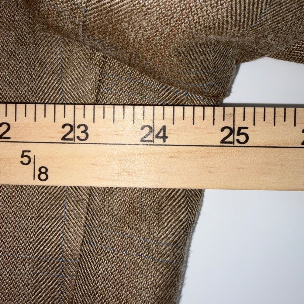 Lauren Ralph Lauren Mens 48R Blazer Brown Silk Wool Herringbone Sport Coat - Picture 6 of 7